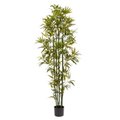 Trademark Global Trademark  6 ft. Tall Artificial Bamboo Faux Potted Indoor Floor Plant; Green Trunk 50-LG1193